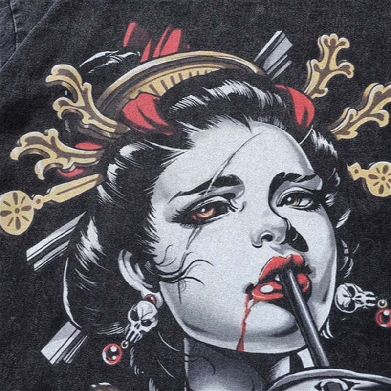 High Street Vintage Retro Loose Short Sleeve Tee