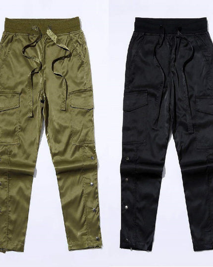 Men's Velcro Buttoned Cargo Pants