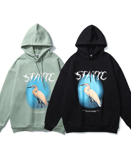 Thick hooded sweatshirt hip-hop rap sweatshirt
