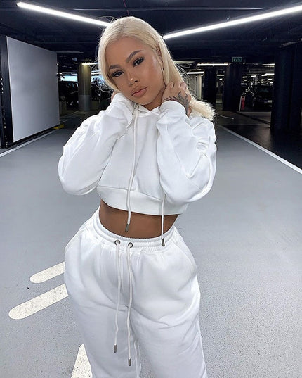 Fashion Winter Tracksuit Hoodie and Sweatpants Sports Set