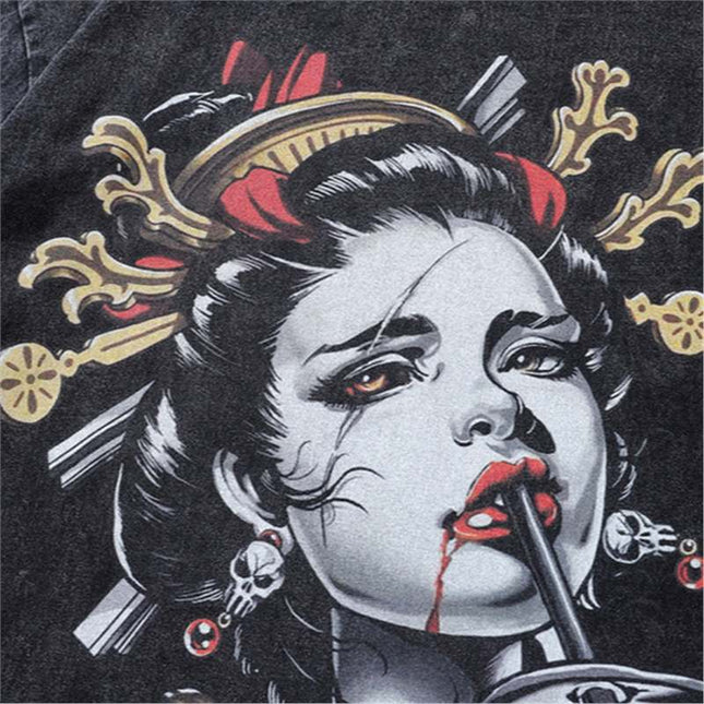 High Street Vintage Retro Loose Short Sleeve Tee