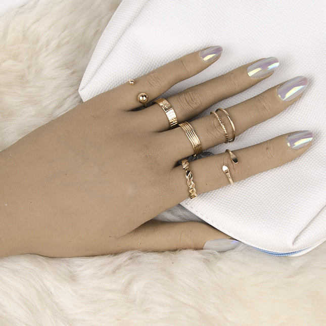 Ring Set Cold Retro Ins Ring Women