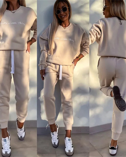 Ladies' Comfortable Hoodie And Jogger Pants Set