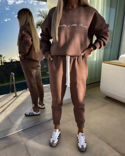 Ladies' Comfortable Hoodie And Jogger Pants Set