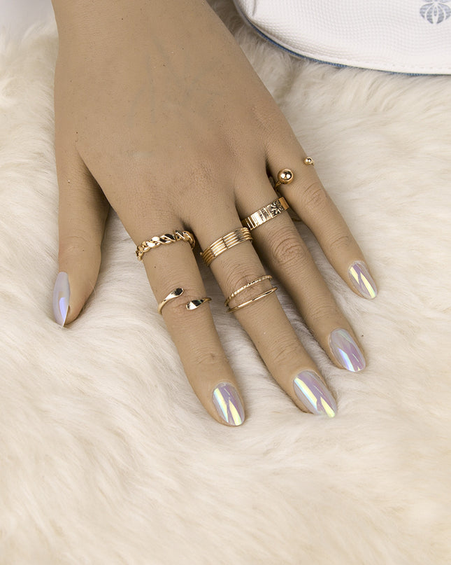 Ring Set Cold Retro Ins Ring Women