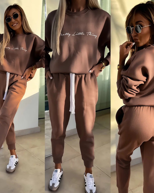 Ladies' Comfortable Hoodie And Jogger Pants Set