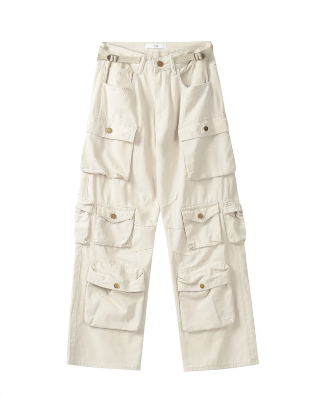 Three-dimensional Patch Pocket Design Multi-pocket Cargo Pants