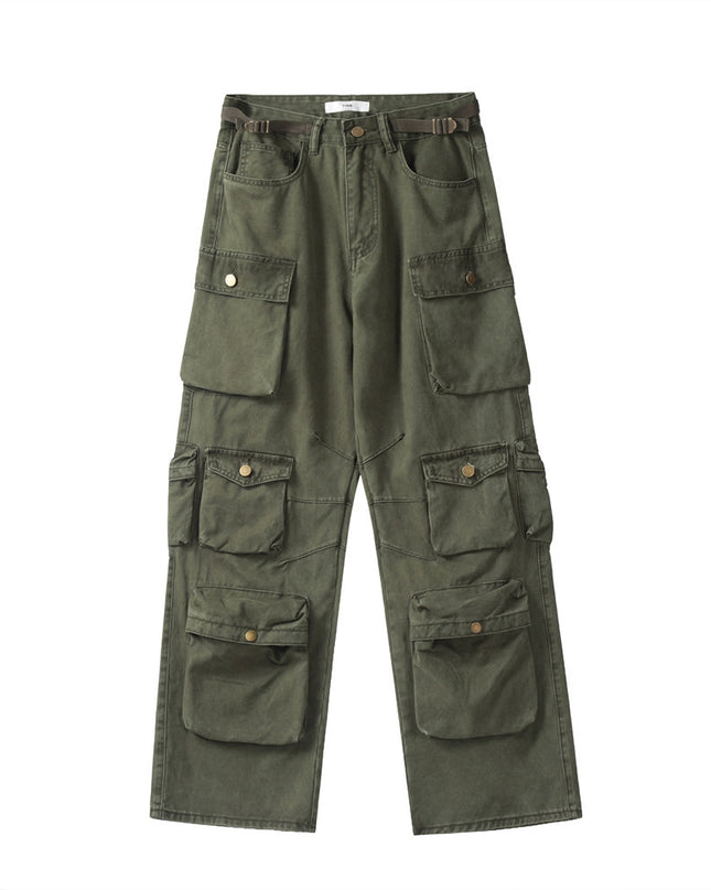 Three-dimensional Patch Pocket Design Multi-pocket Cargo Pants