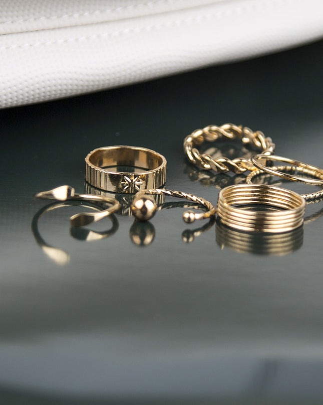 Ring Set Cold Retro Ins Ring Women