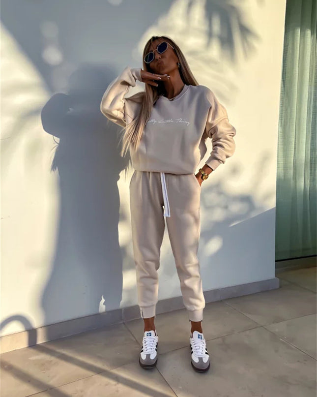 Ladies' Comfortable Hoodie And Jogger Pants Set